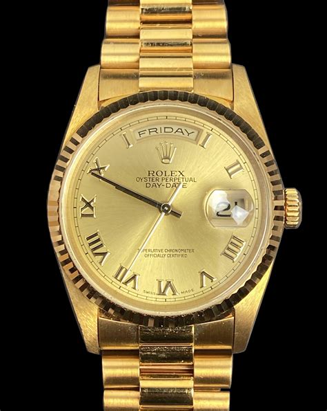 18ct gold rolex for sale|rolex day date gold.